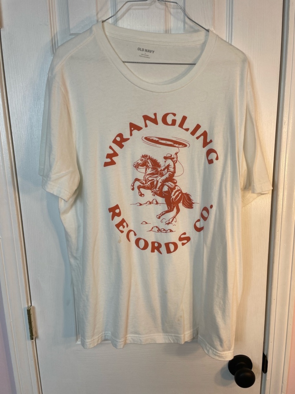 Old Navy Cream Short-Sleeve Tee with Rust Graphic